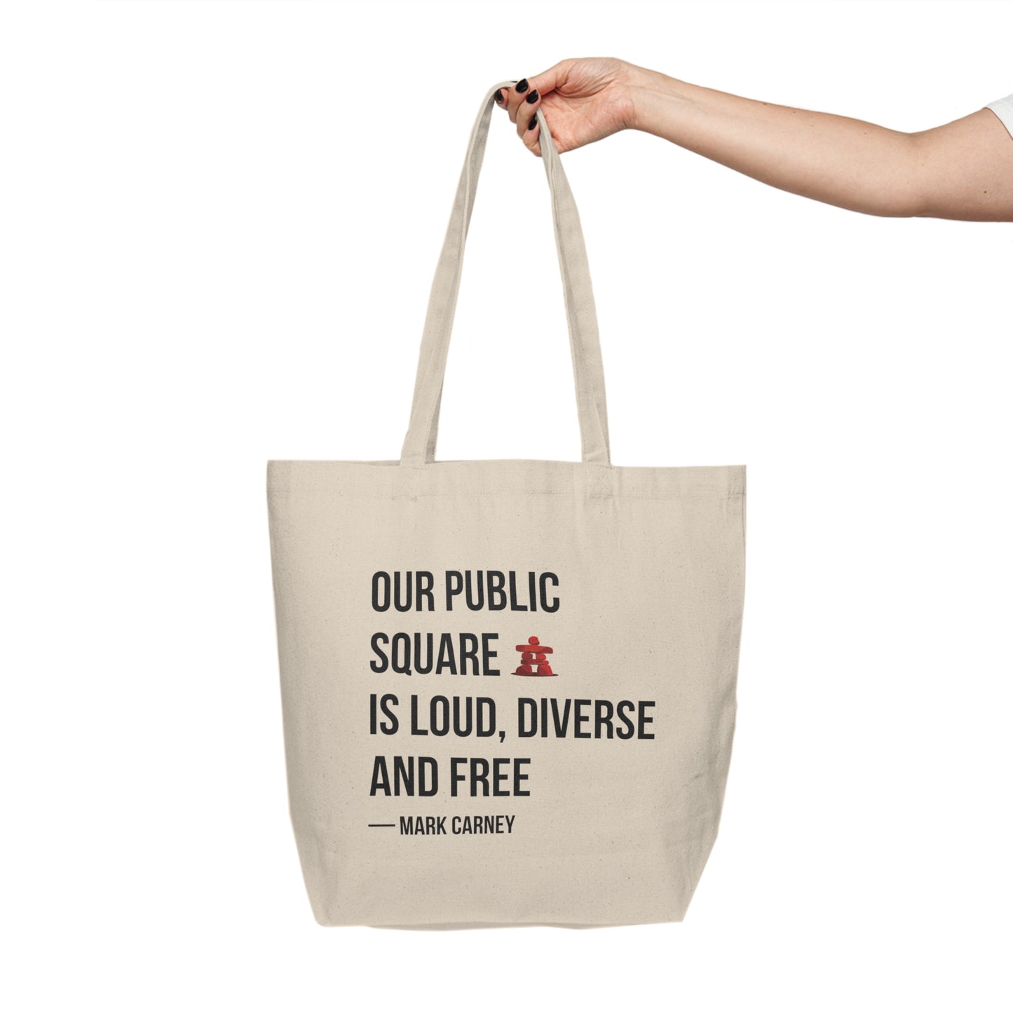Our Public Square Is Loud, Diverse and Free Quote Tote Bag