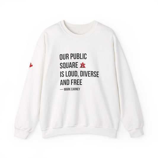 Our Public Square Is Loud, Diverse, and Free Crewneck Sweatshirt